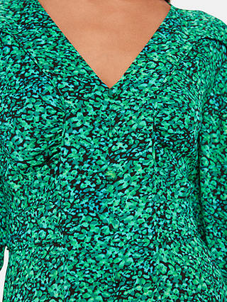 Whistles Lori Floral Mini Dress, Green/Multi