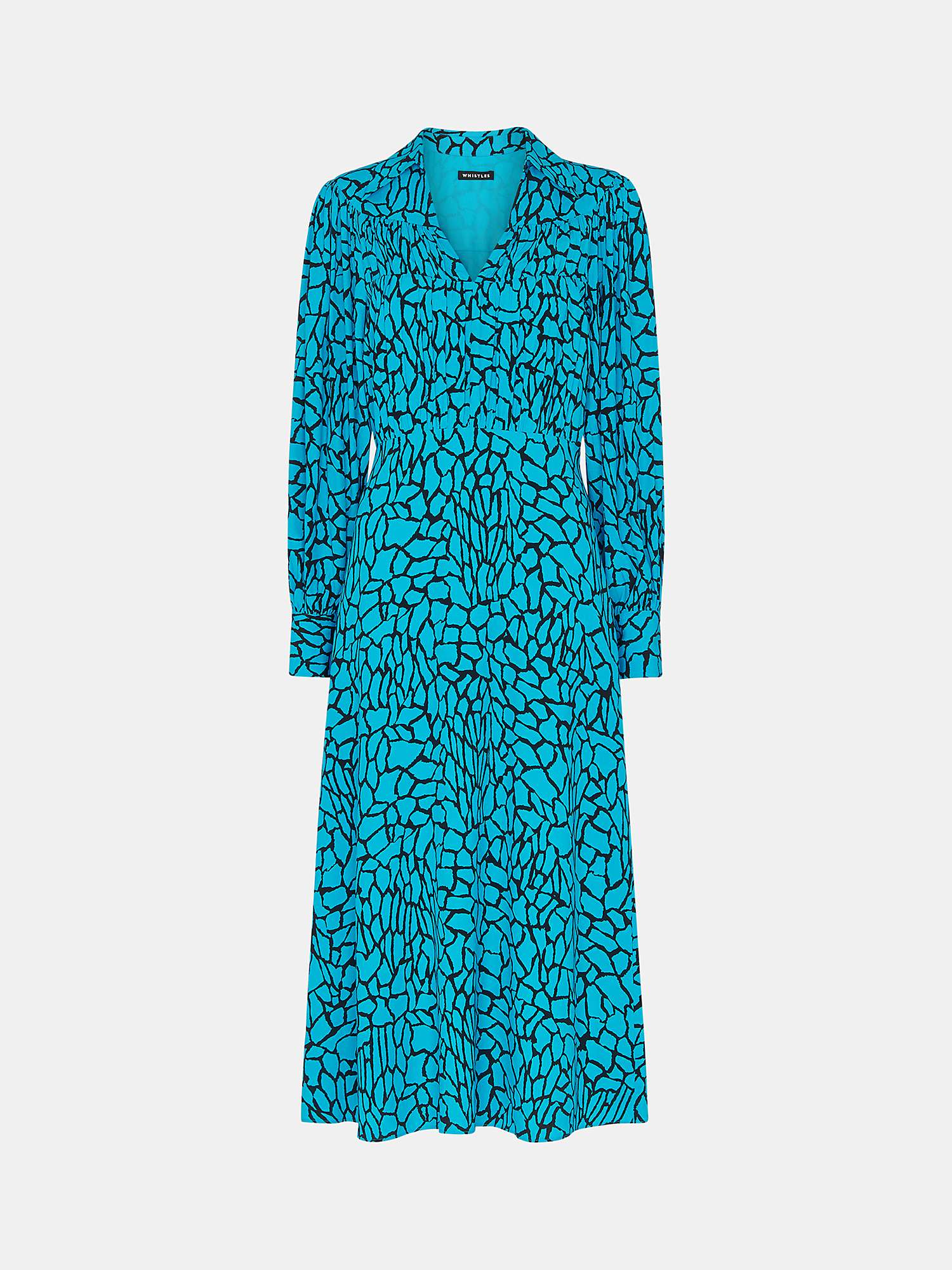 Buy Whistles Terrazzo Print Midi Dress, Blue/Multi Online at johnlewis.com