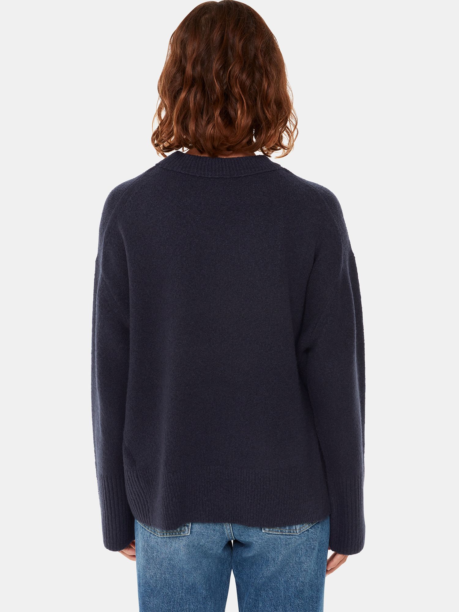 Buy Whistles Textured Wool Blend Boyfriend Jumper Online at johnlewis.com