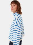 Whistles Stripe Rib Funnel Neck Wool Blend Jumper