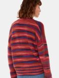 Whistles Space Dye Stripe Wool Blend Cardigan, Multi, Multi