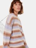 Whistles Space Dyed Stripe Alpaca Blend Jumper, Blue/Multi