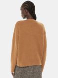 Whistles Textured Placket Wool Blend Cardigan