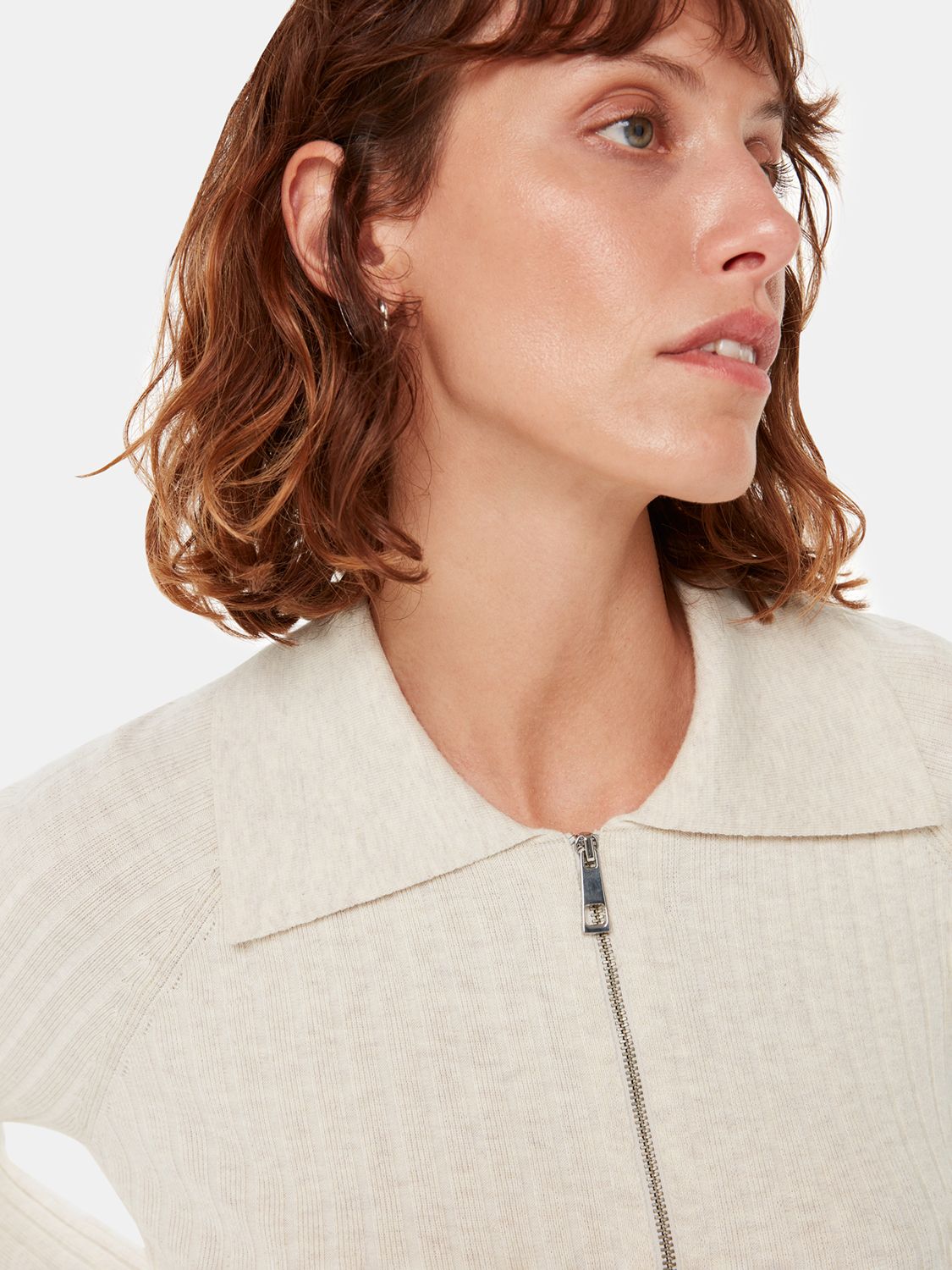 Buy Whistles Zip Polo Knit Jumper Online at johnlewis.com