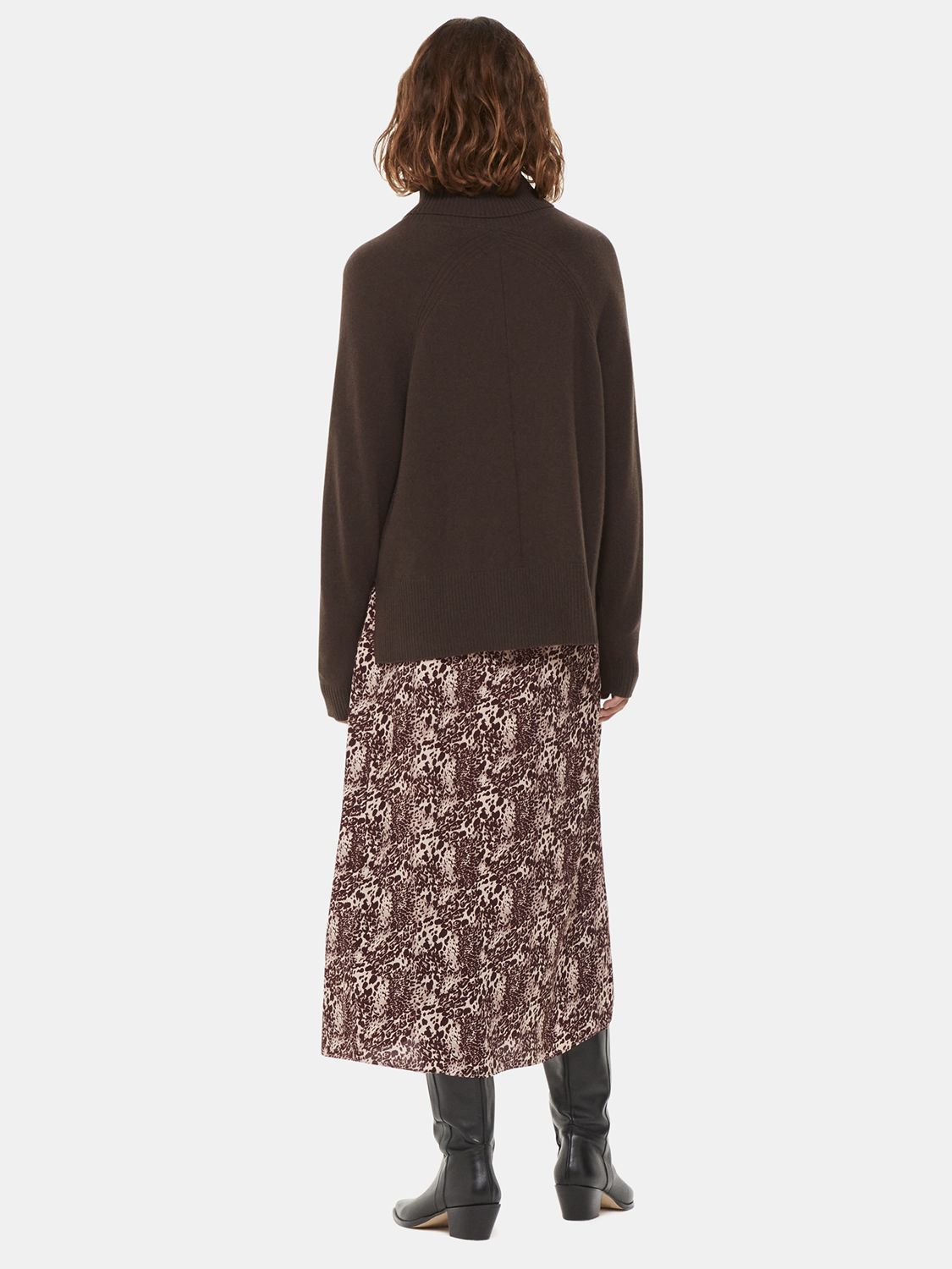 Buy Whistles Micro Leopard Print Wrap Midi Skirt, Leopard Print Online at johnlewis.com