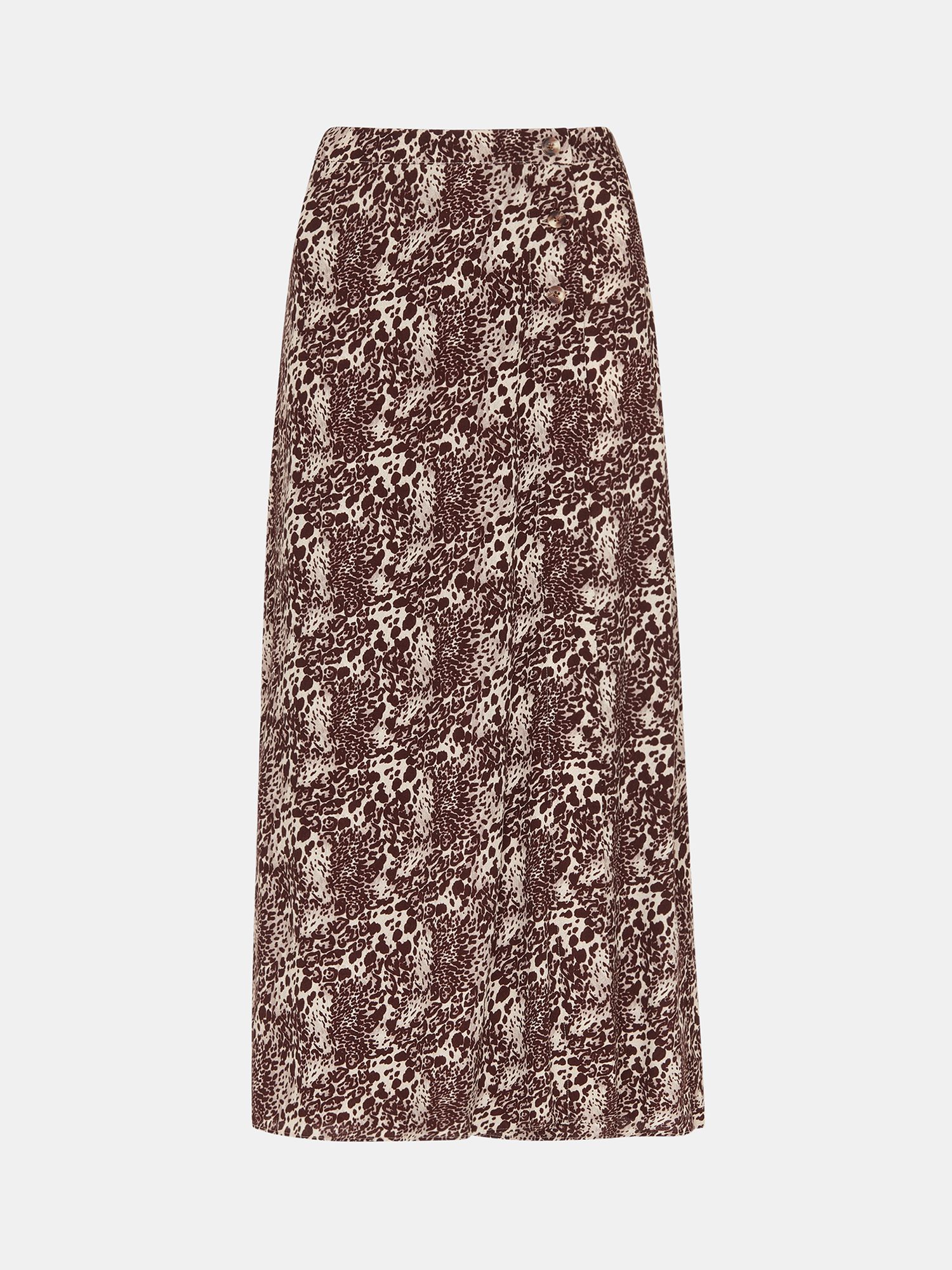 Buy Whistles Micro Leopard Print Wrap Midi Skirt, Leopard Print Online at johnlewis.com