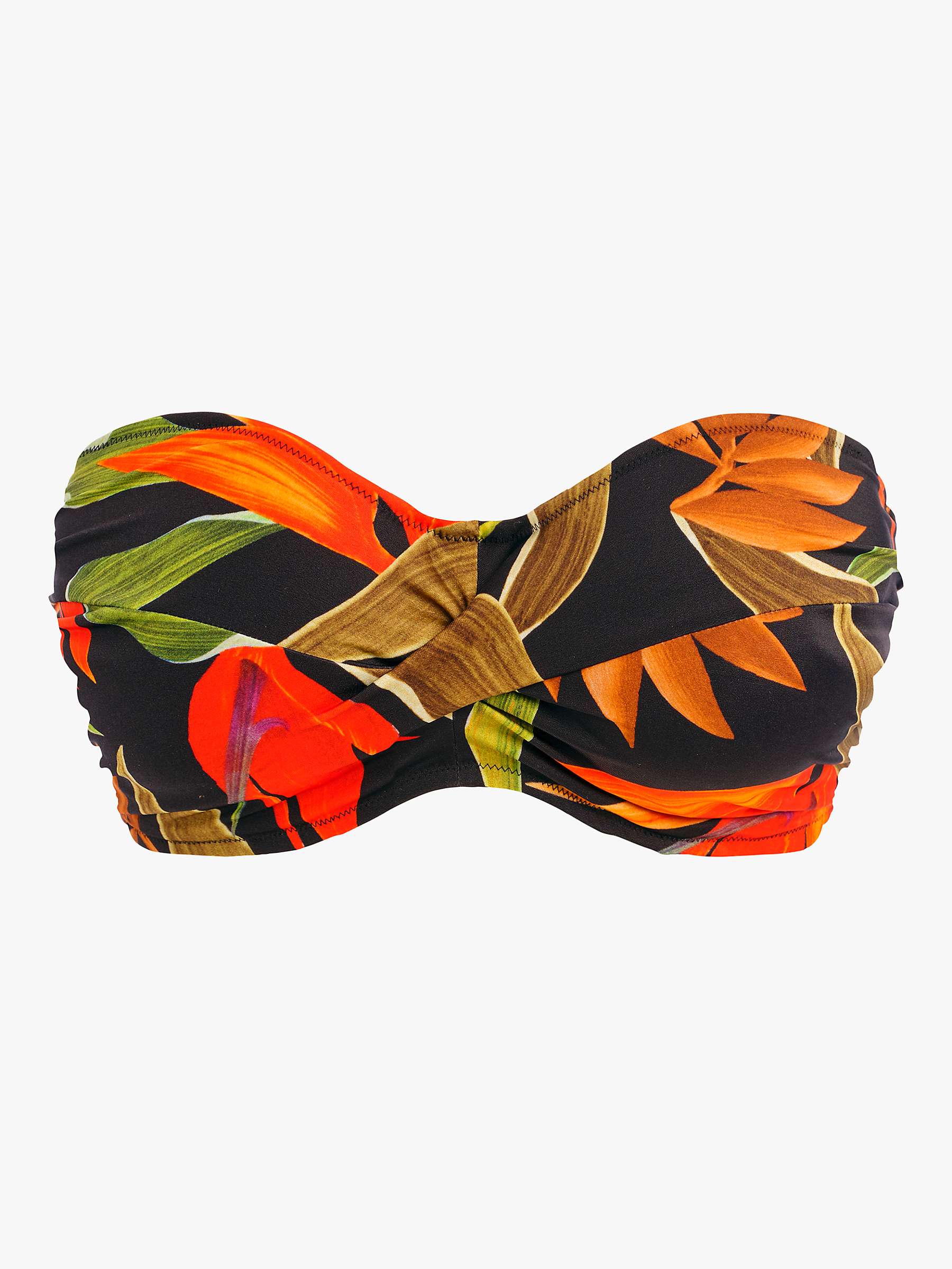 Buy Fantasie Pichola Underwired Bandeau Bikini Top, Black/Multi Online at johnlewis.com