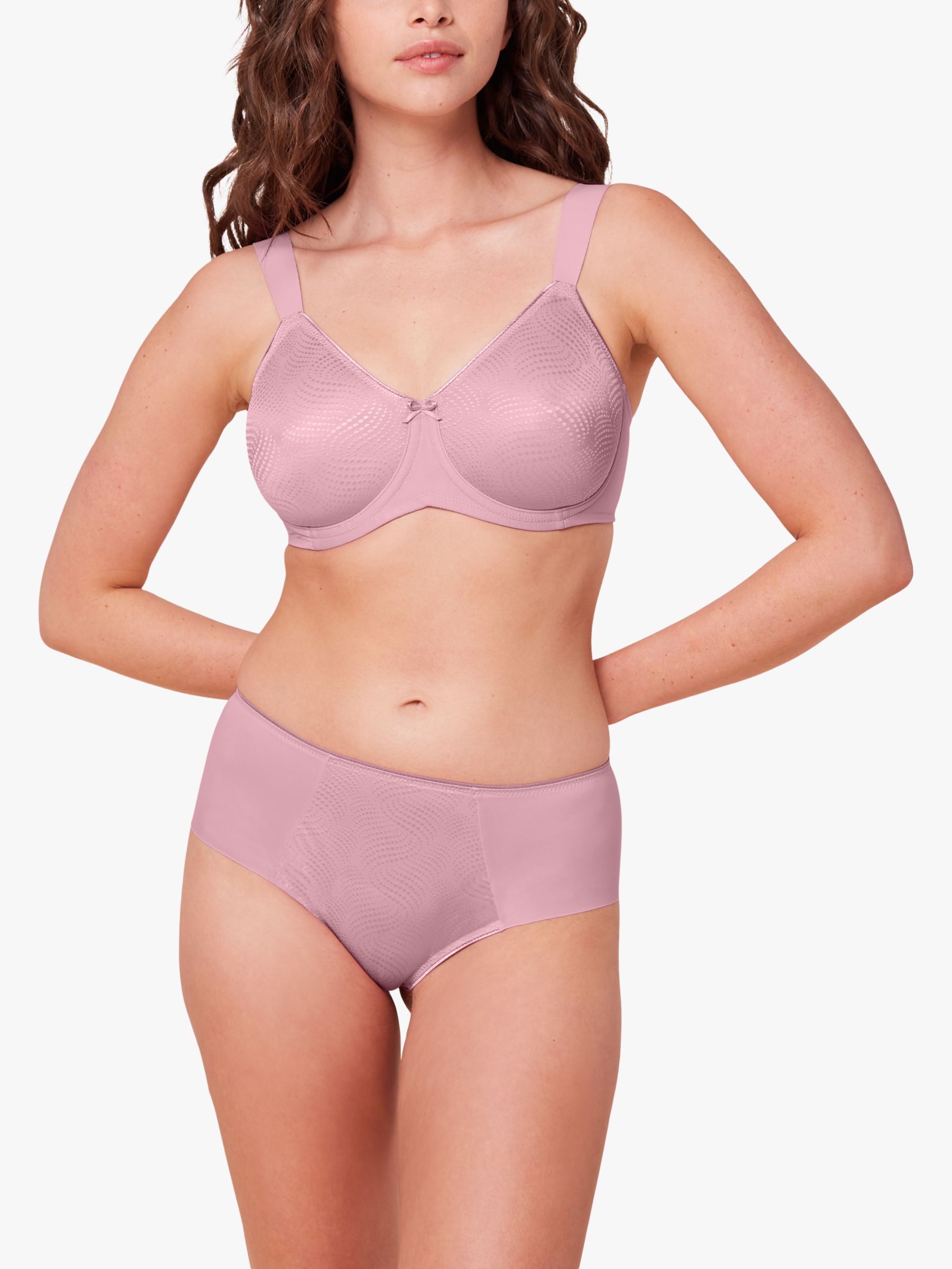 Triumph Essential Minimizer Underwired Bra, Orchid at John Lewis