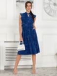 Jolie Moi Frill Shoulder Midi Dress, Blue