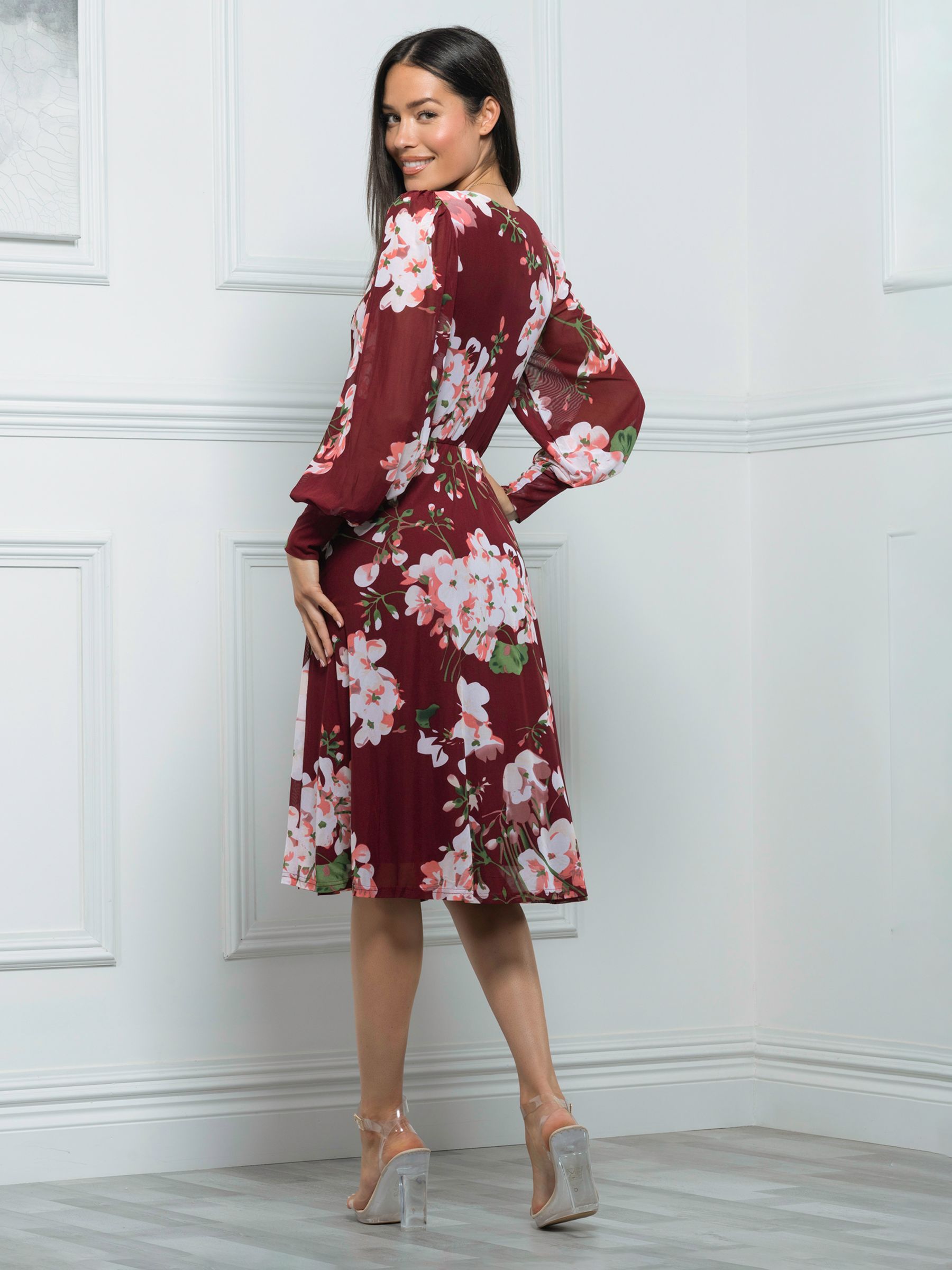 Buy Jolie Moi Gabriel Twist Waist Midi Dress, Multi Online at johnlewis.com