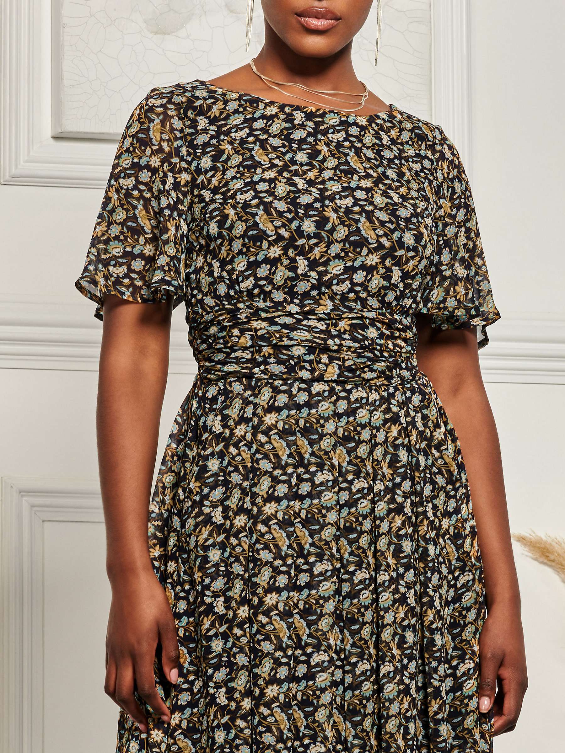Buy Jolie Moi Angel Sleeve Chiffon Maxi Dress, Multi Online at johnlewis.com