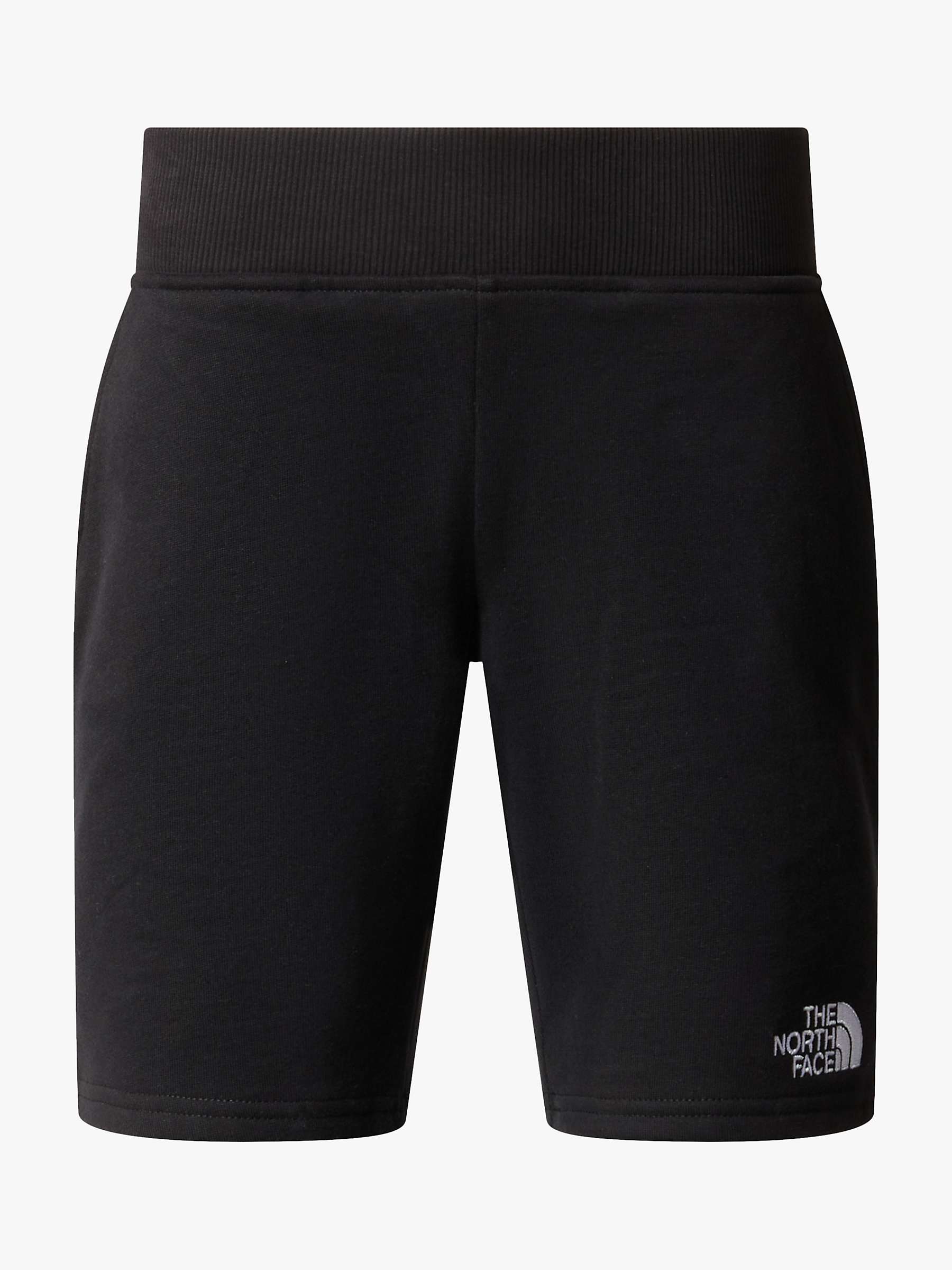 Buy The North Face Kids' Logo Cotton Shorts, Black Online at johnlewis.com