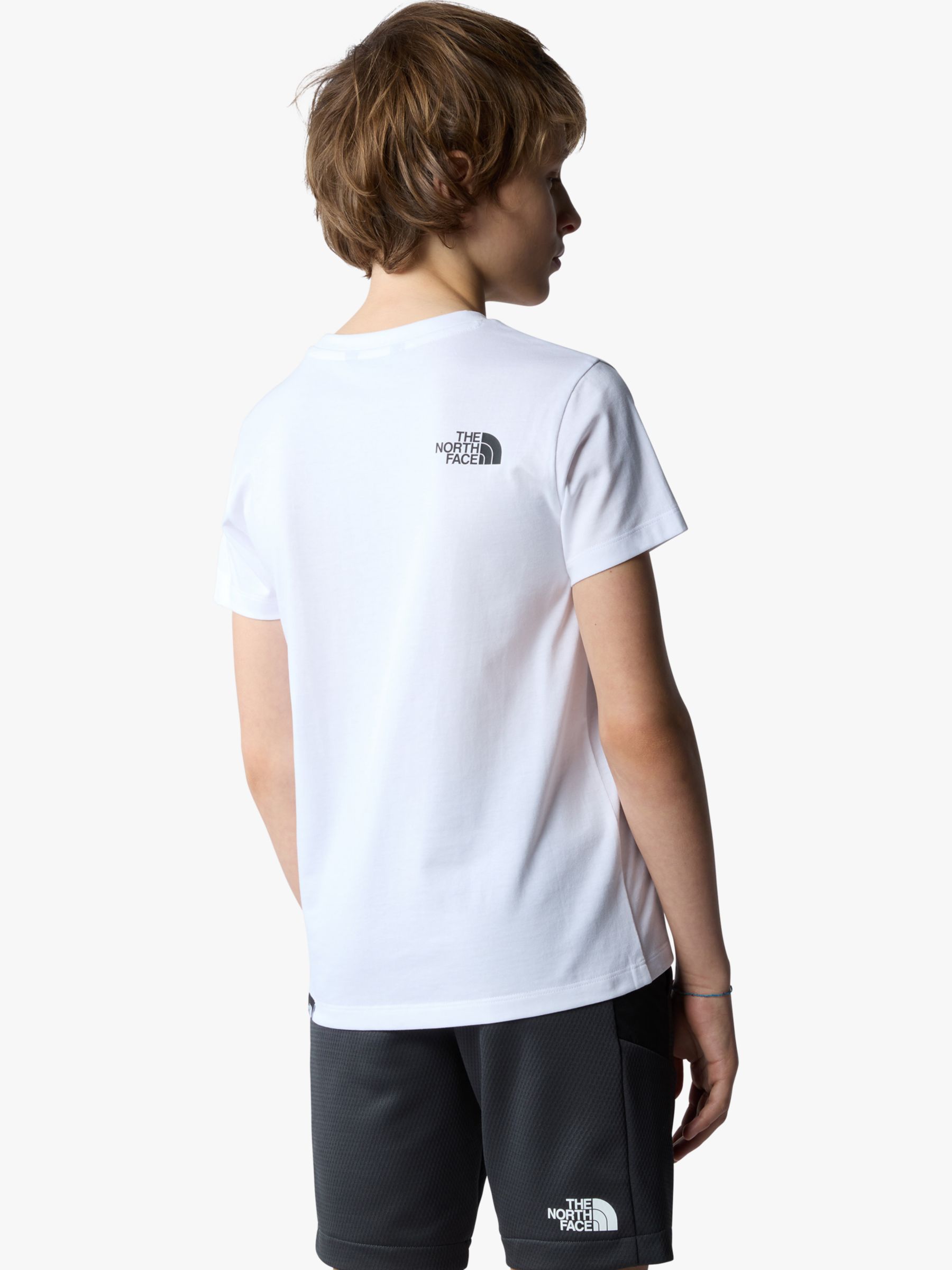 The North Face Kids' Easy Logo Short Sleeve T-Shirt, White, XL