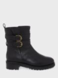 Hobbs Matilda Buckle Detail Leather Ankle Boots, Black