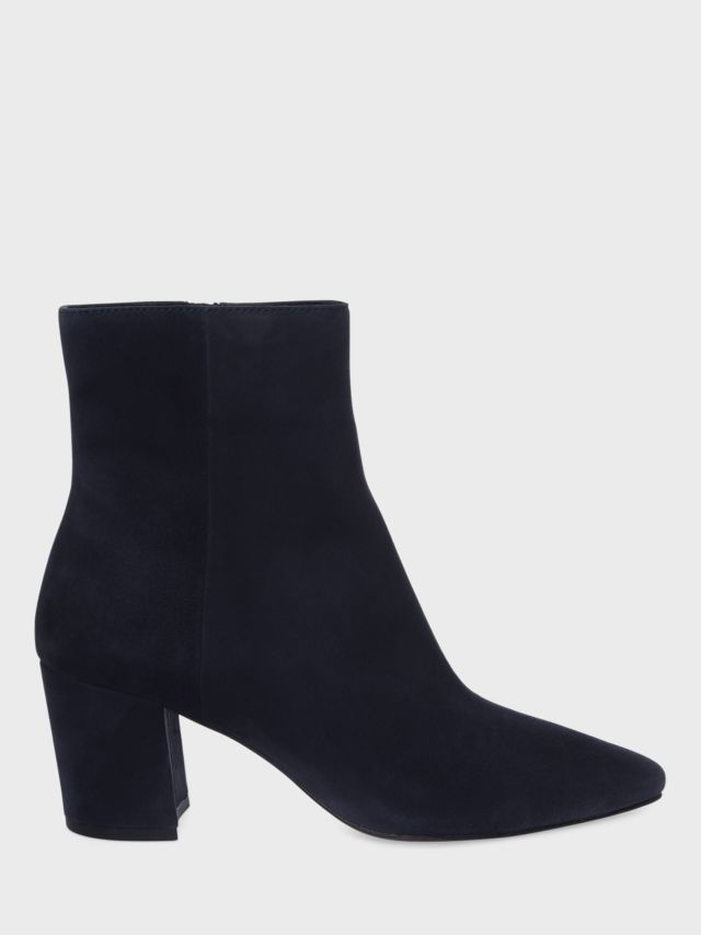 Hobbs Lyra Suede Ankle Boots, Navy, 3