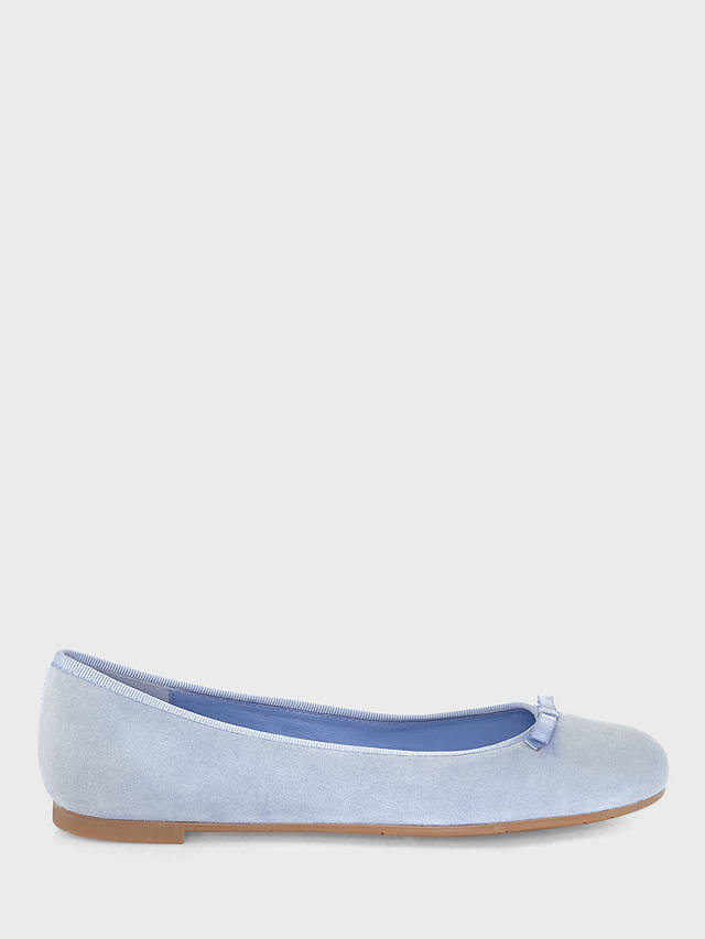 Hobbs Flo Suede Ballet Pumps, New Blue