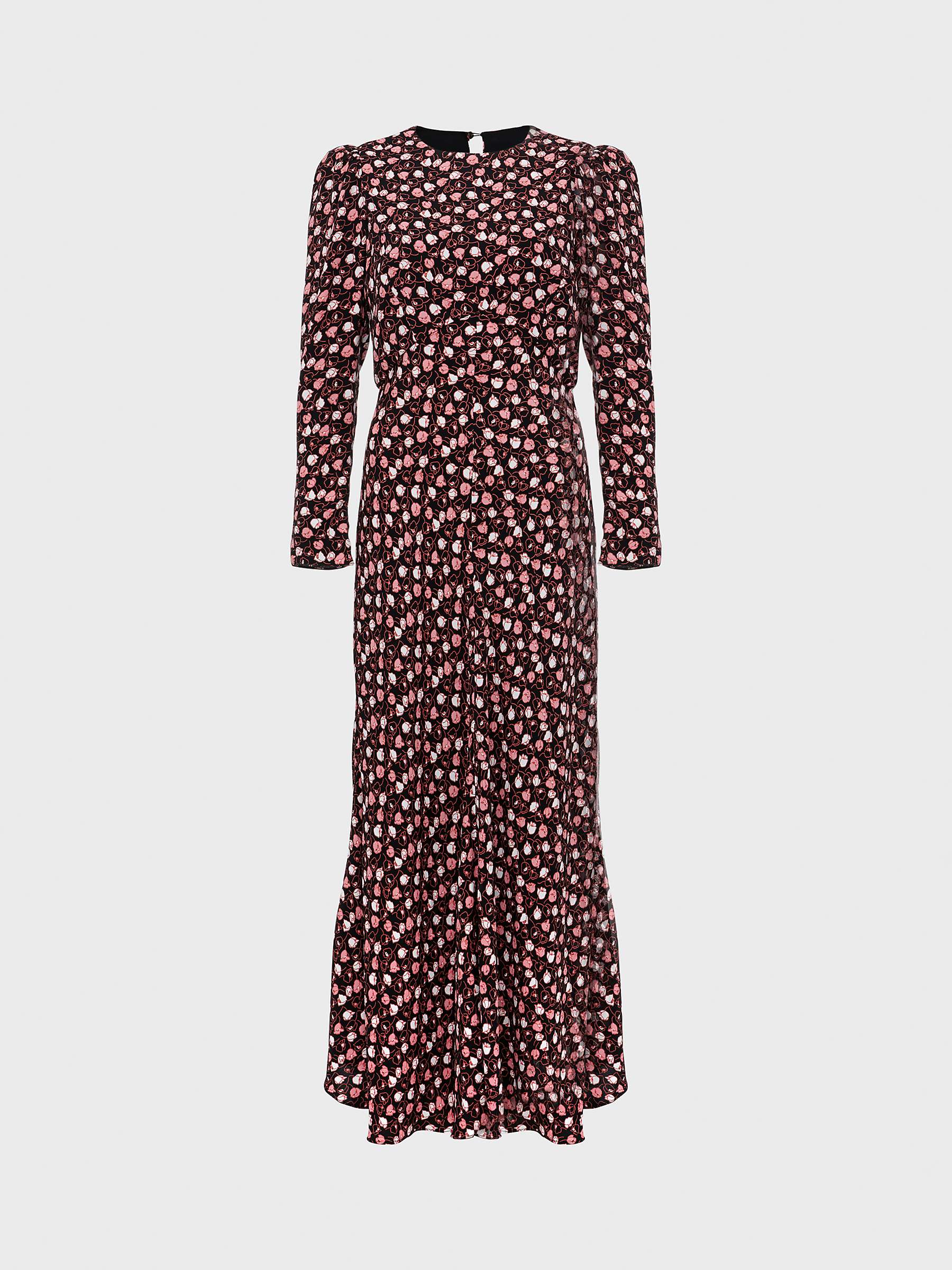 Buy Hobbs Yvonne Long Sleeve Maxi Dress, Black/Multi Online at johnlewis.com