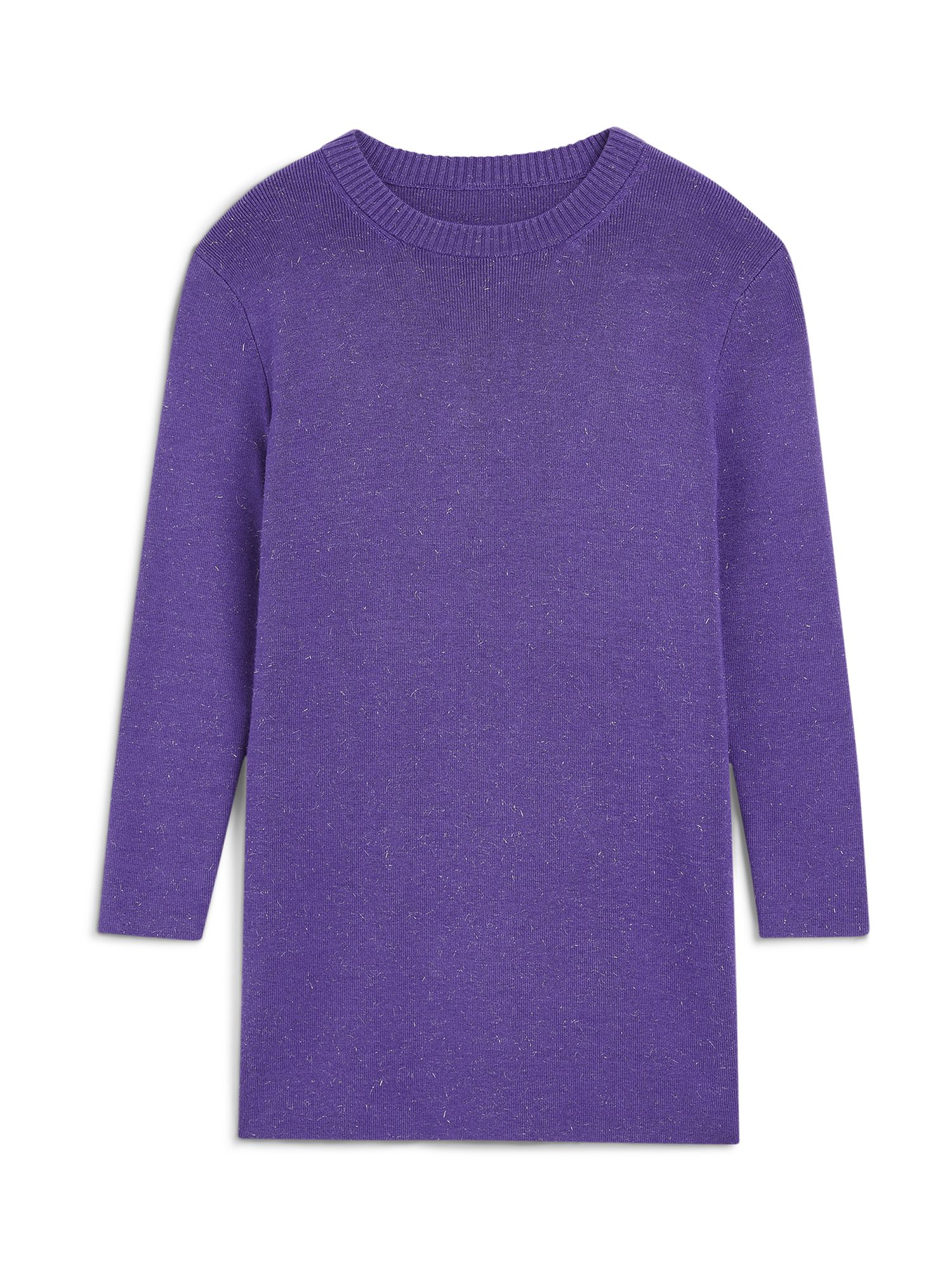 Whistles Kids' Annie Sparkle Knit Dress, Lilac, 3-4 years