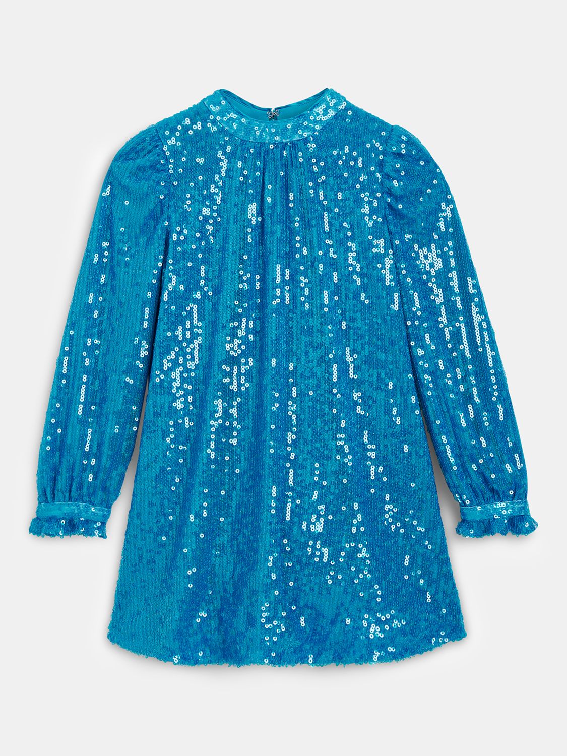 Whistles Kids' Sadie Sequin Swing Dress, Blue, 6-7 years
