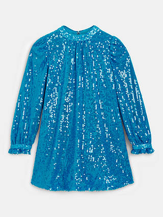 Whistles Kids' Sadie Sequin Swing Dress, Blue
