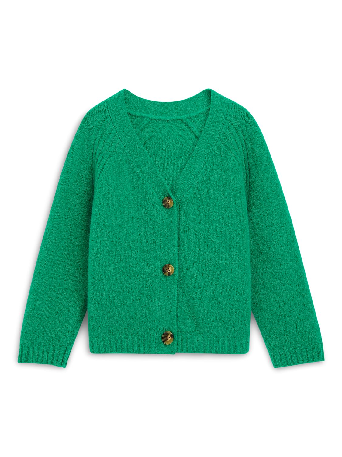 Buy Whistles Kids' Wool Blend Knit Textured Cardigan, Green Online at johnlewis.com