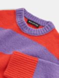 Whistles Kids' Stripe Wool Blend Knitted Jumper, Multi