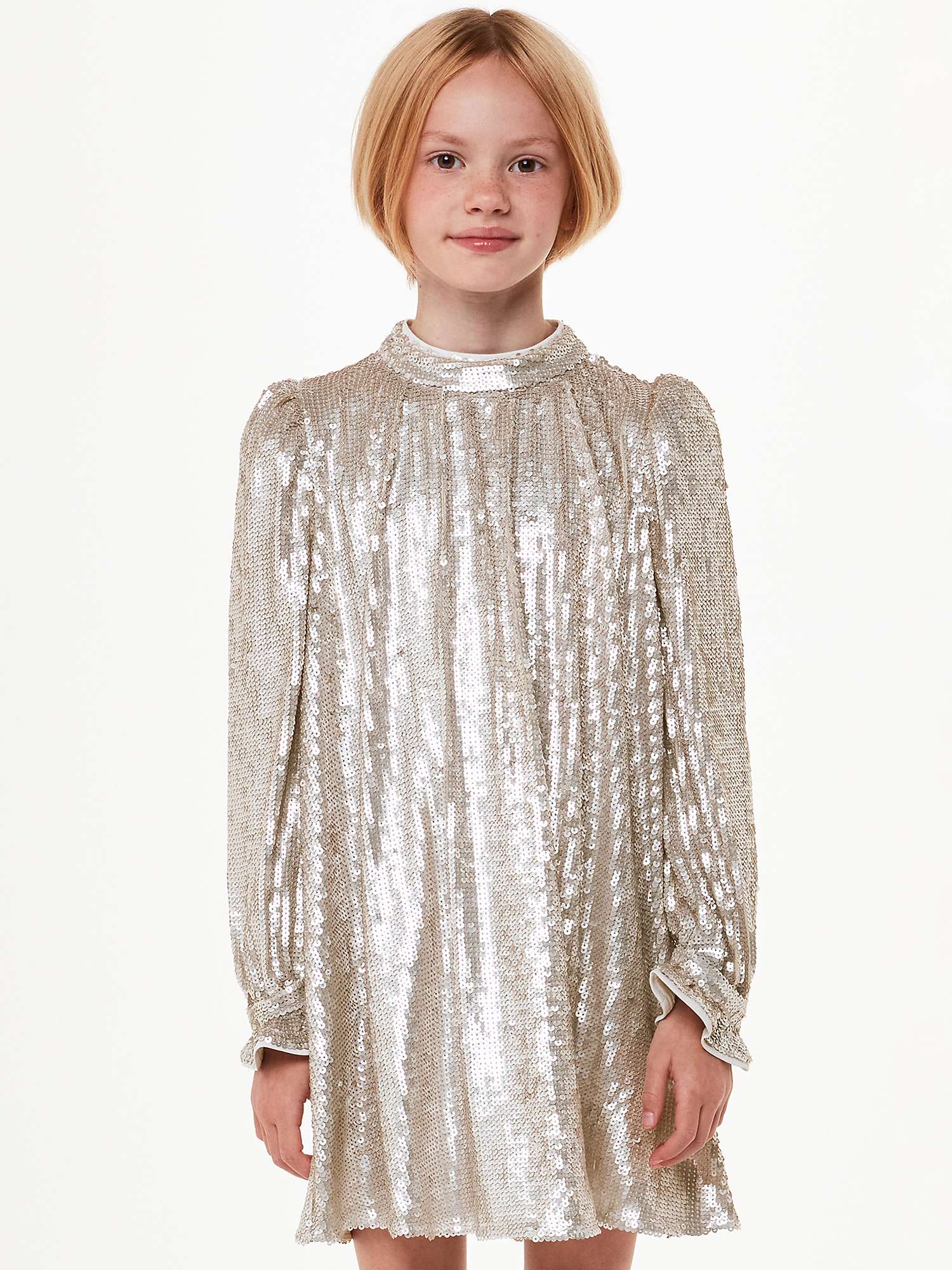 Buy Whistles Kids' Sadie Sequin Swing Dress Online at johnlewis.com