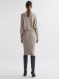 Reiss Petite Leila Cashmere Blend Midi Dress, Neutral, Neutral