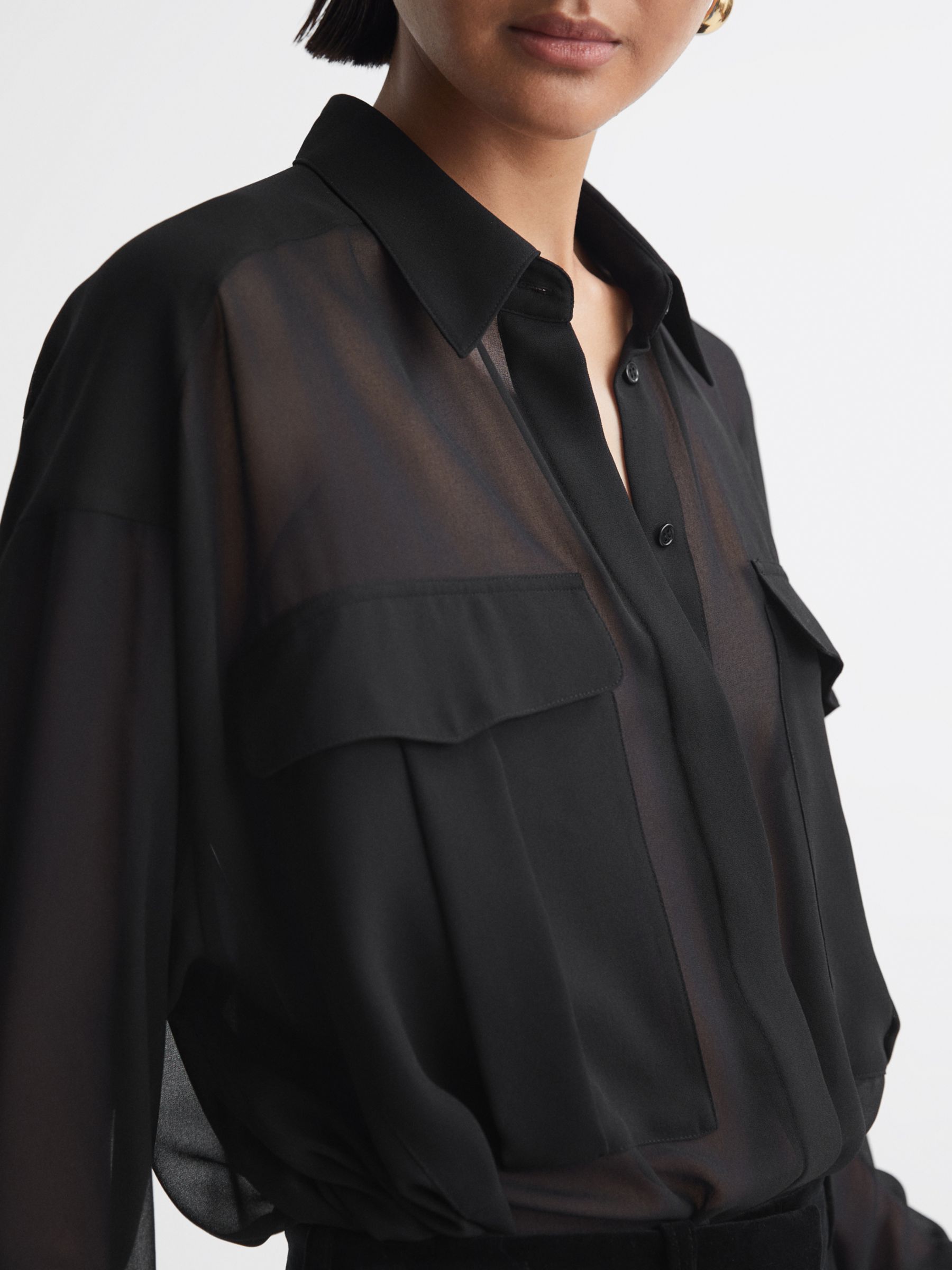 Oversized Sheer Blouse