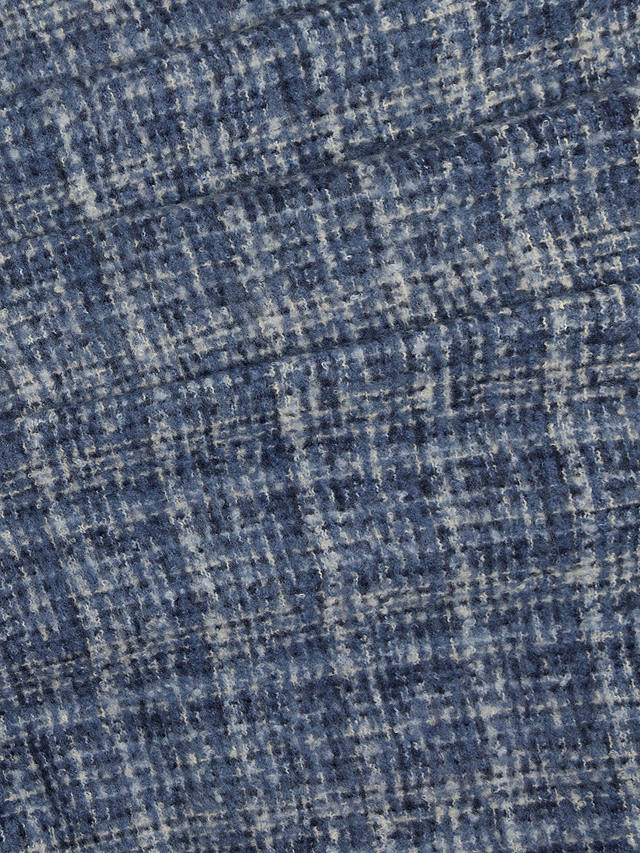 James Lakeland Check Detail Blanket Scarf, Blue