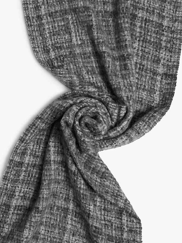 James Lakeland Check Detail Blanket Scarf, Black/White