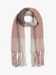 James Lakeland Blanket Check Scarf, Pink