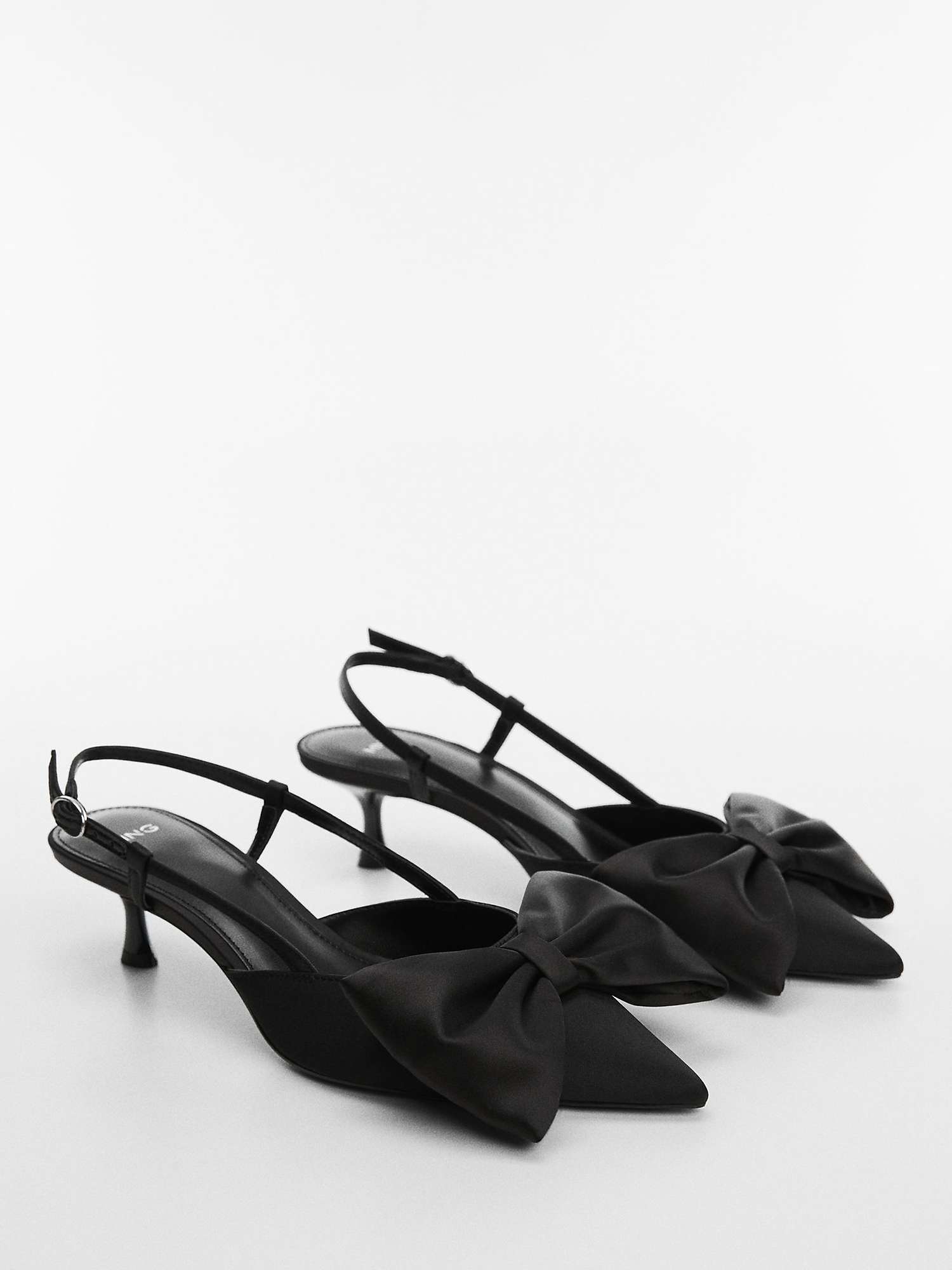 Buy Mango Lacia Closed Toe Court Shoes, Black Online at johnlewis.com