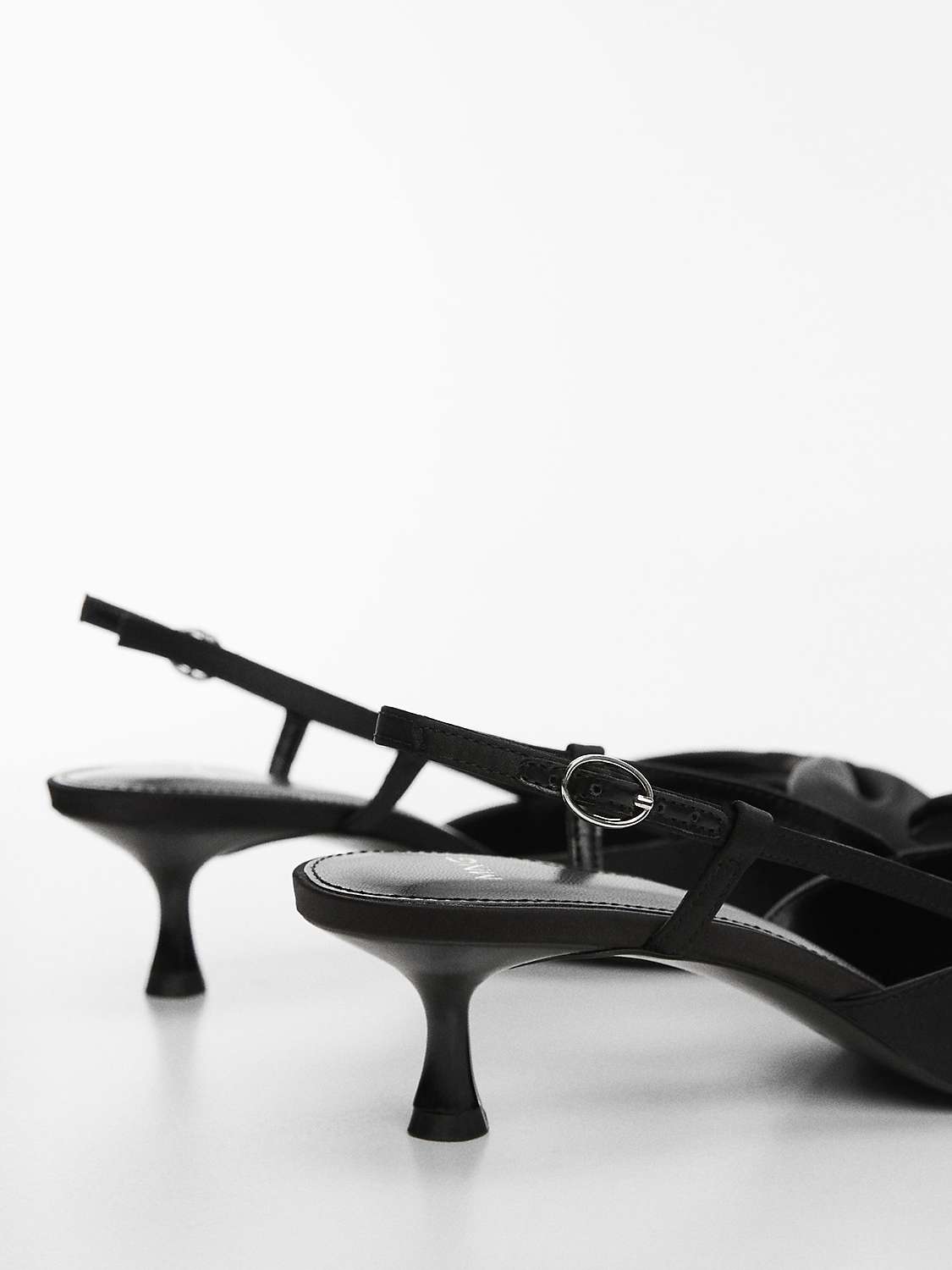 Buy Mango Lacia Closed Toe Court Shoes, Black Online at johnlewis.com