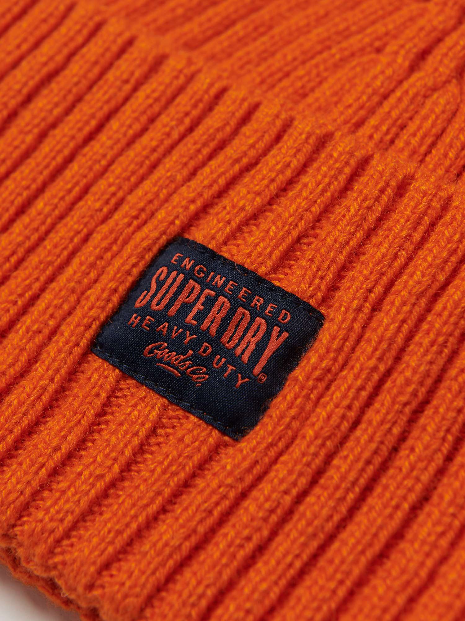 Superdry Workwear Beanie, Jaffa Orange at John Lewis & Partners