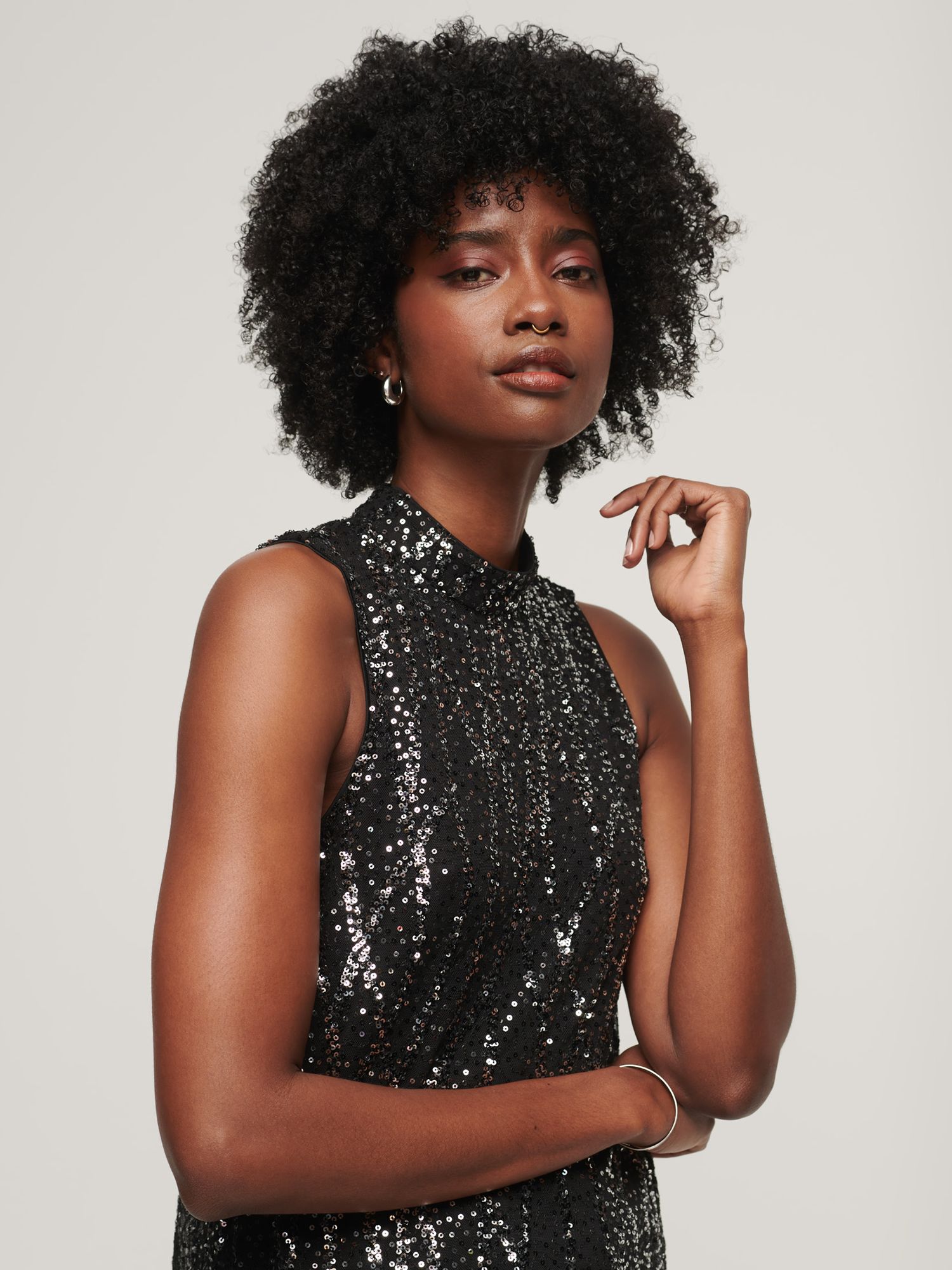 Buy Superdry Sleeveless Sequin A Line Mini Dress Online at johnlewis.com