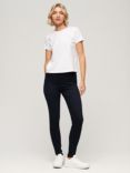 Superdry Organic Cotton High Rise Skinny Denim Jeans, Black