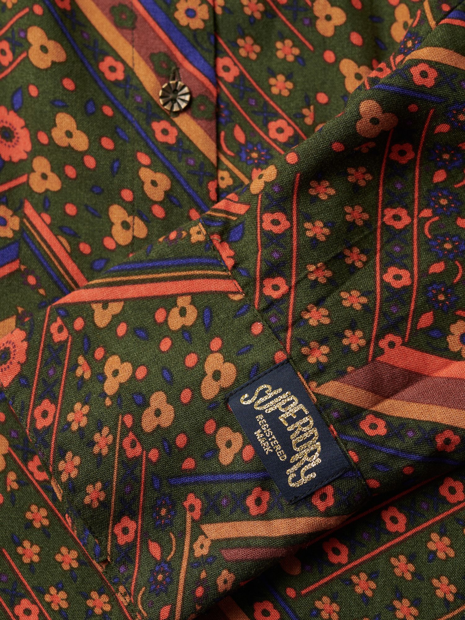 Buy Superdry Abstract Chevron 70s Print Slim Fit Shirt, Multi Online at johnlewis.com