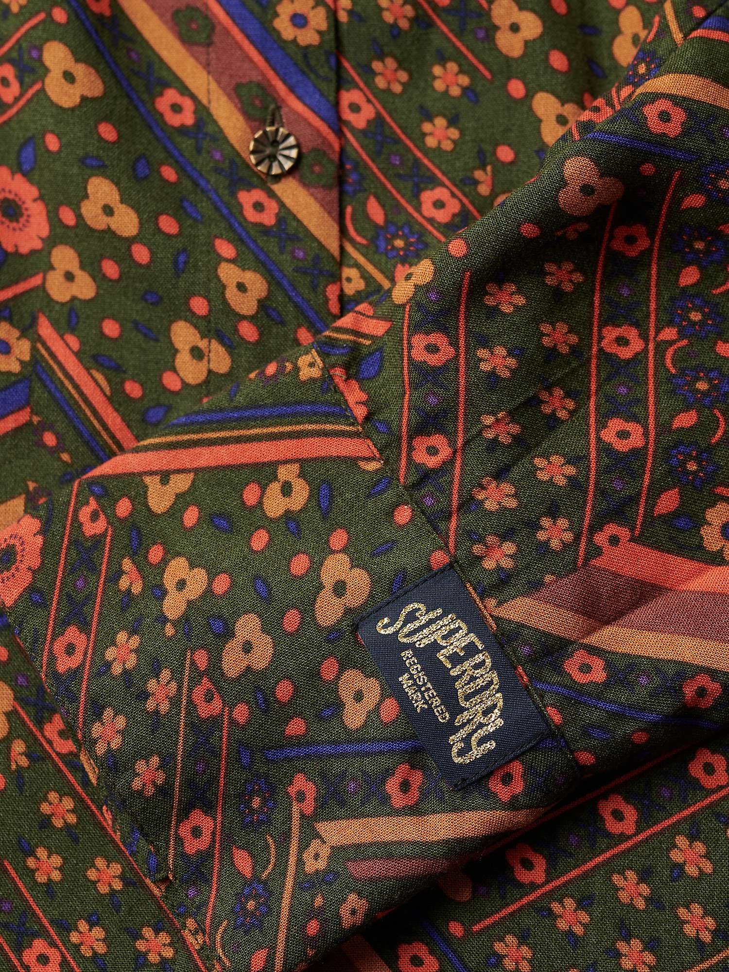Buy Superdry Abstract Chevron 70s Print Slim Fit Shirt, Multi Online at johnlewis.com