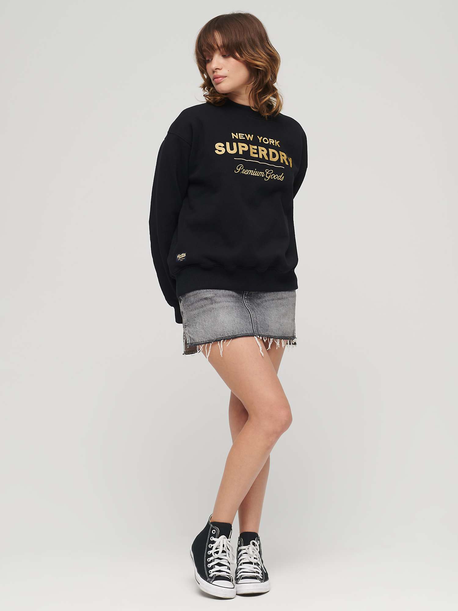 Buy Superdry Luxe Metallic Logo Sweatshirt Online at johnlewis.com