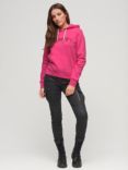 Superdry Tonal Embroidered Logo Hoodie, Pink