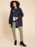 White Stuff Zoe Waterproof Coat, Dark Navy