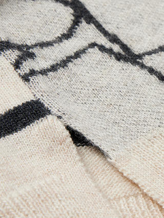 White Stuff Harriet Heart & Stripe Wool Blend Cardigan, Multi