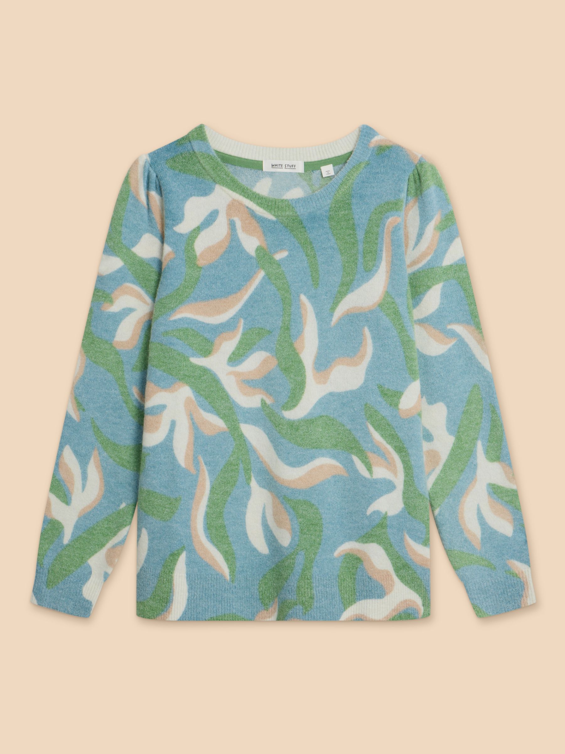 Buy White Stuff Julie Floral Jumper, Blue Online at johnlewis.com