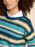 White Stuff Sicily Stripe Jumper, Blue/Multi