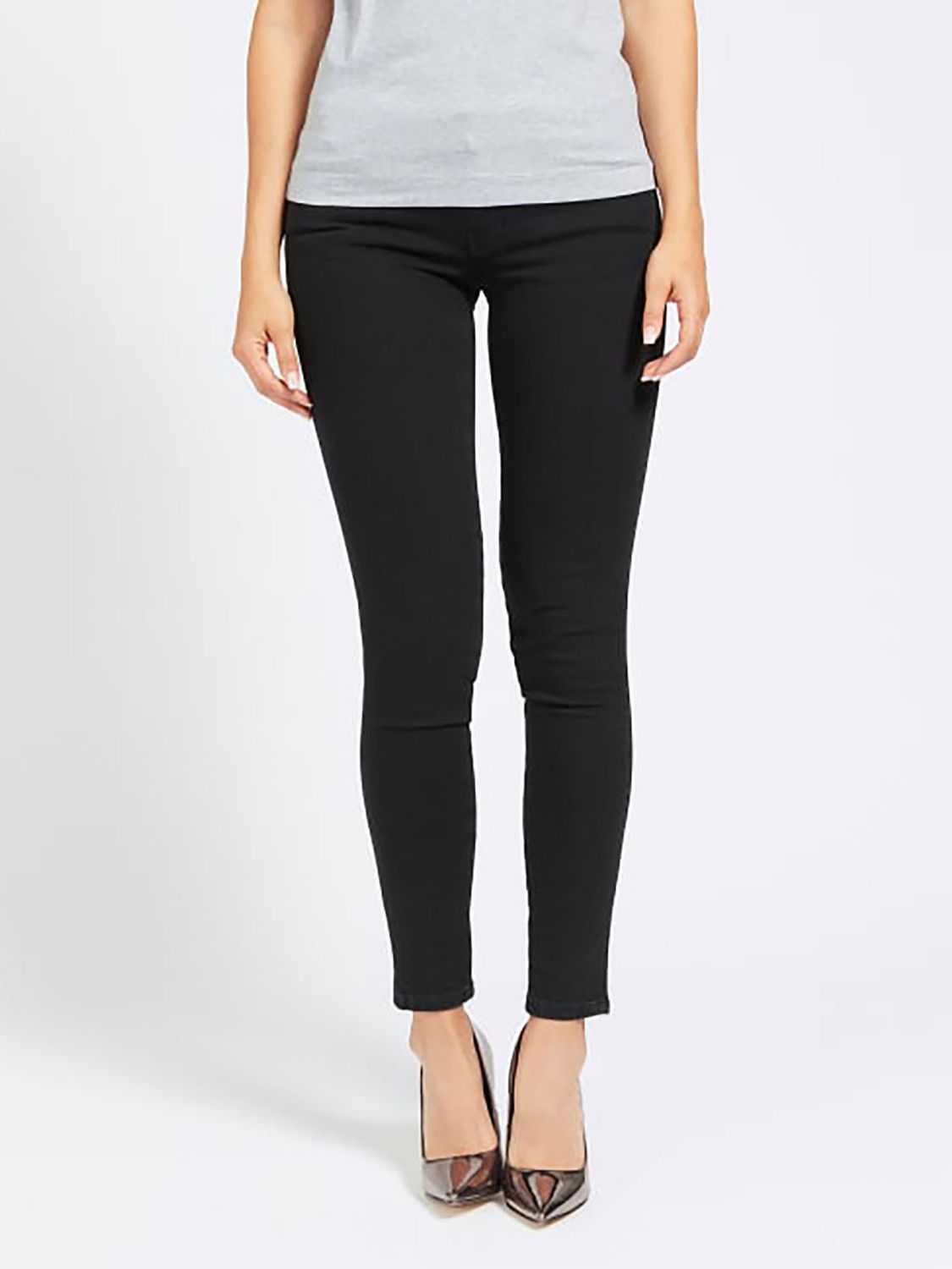 GUESS Curve Skinny Jeans, Carrie Black, W27/L32