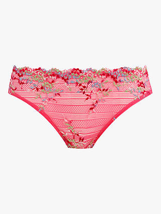 Wacoal Embrace Lace Floral Knickers, Hot Pink/Multi