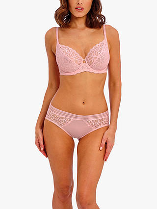 Wacoal Raffiné Lace Knickers, Silver Pink