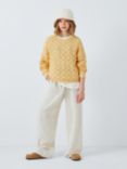 John Lewis Kids' Crochet Knit Jumper, Yellow