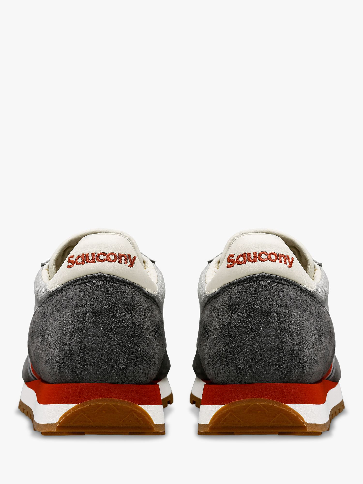 Saucony Jazz Original Lace Up Trainers, Grey/Red at John Lewis